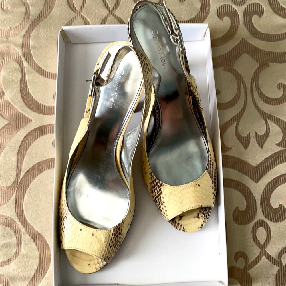 Calvin Klein Snake Patent heels